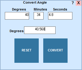 Angle conversions