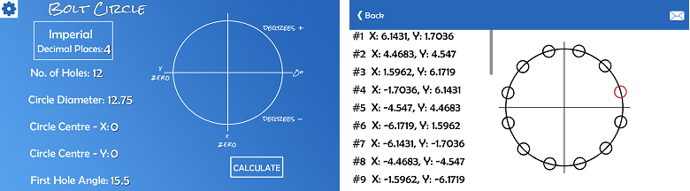 Bolt Circle calculator