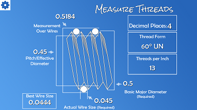 Measure threads with Machinist's Calculator