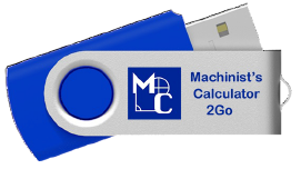 Machinist's Calculator on a flash drive