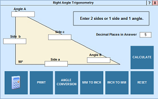 Windows Right Angle Trigonometry